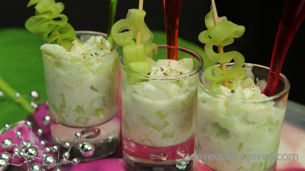 Verrine Concombre Fromage Ail Et Fines Herbes VERRINES CONCOMBRE-POMME au fromage blanc – Saveurs fugitives